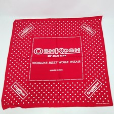 Vtg Osh Kosh B'Gosh Union Red Bandana Handkerchief Hanky 100 Cotton Made USA