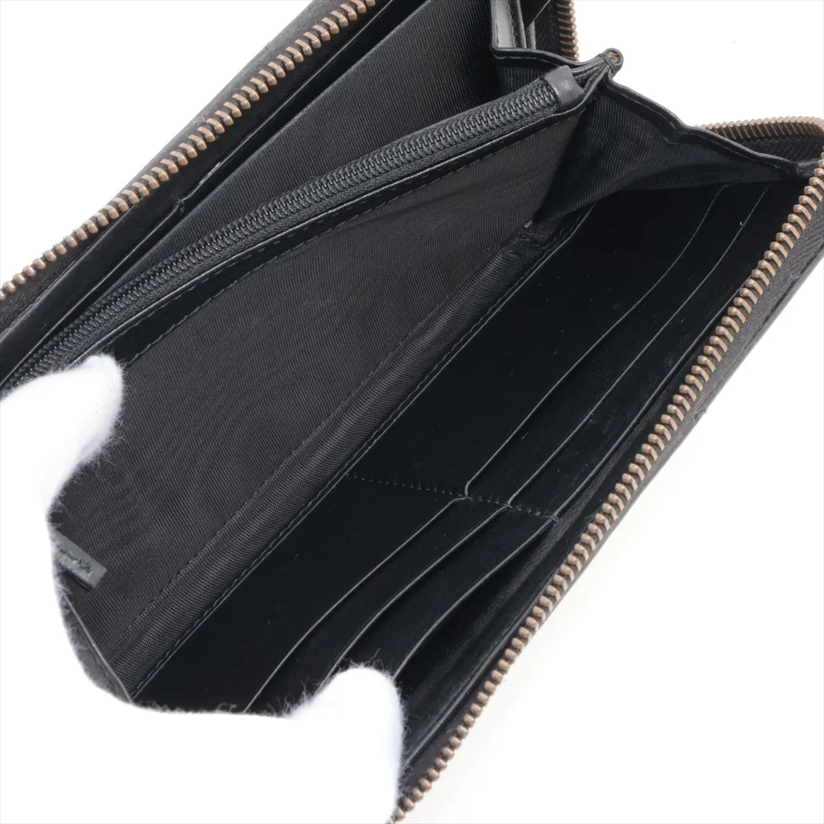 Gucci GG Marmont Leather Zip Round Wallet Black - # image 6
