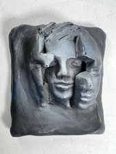Sean Corner Abstract Sculpture Face Wall Art Mask 3-D 5x4” Windows Vision