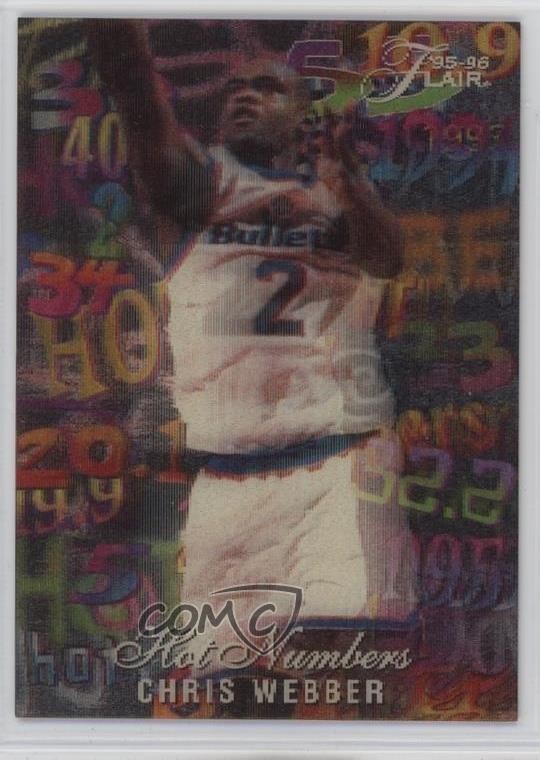 1995-96 Flair Hot Numbers Chris Webber #15 HOF 09is