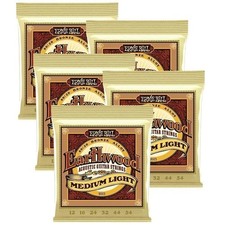 Acoustic Guitar Strings Ernie Ball Earthwood Medium Light 80/20 P02003 5pk