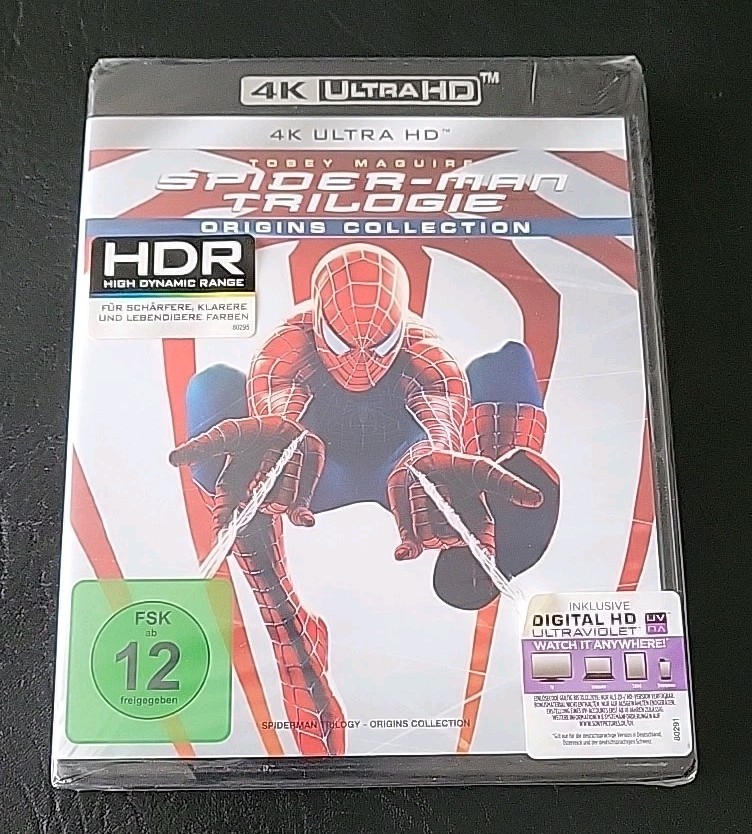 SPIDERMAN TRILOGY 4K UHD - GERMAN RELEASE WITH FULL ENGLISH LANGUAGE OPTION