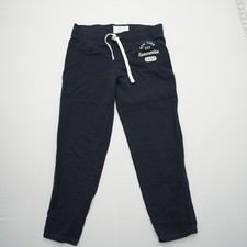Abercrombie Fitch Womens Y2K Sweatpants Size Medium Blue Logo Spellout Crop