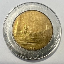 500 LIRE REPUBBLICA ITALIANA  1987 MOLTEPLICI ERRORI DI CONIO RARISSIMA.
