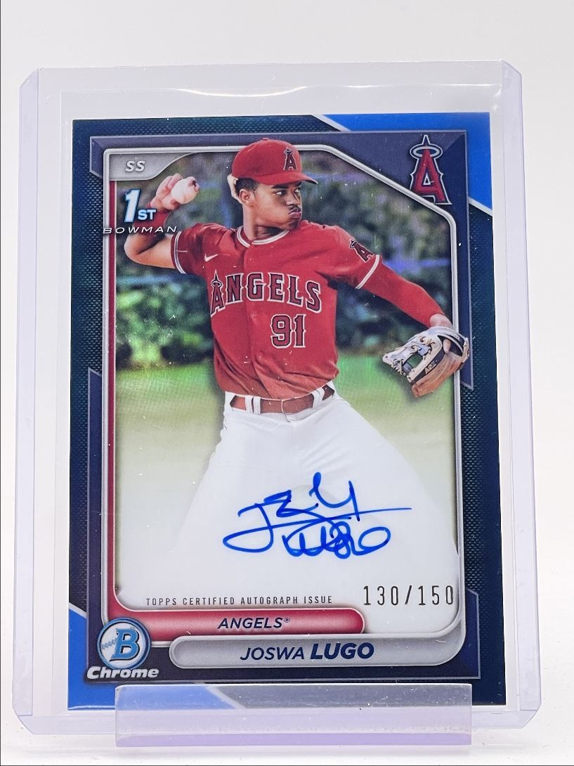 JOSWA LUGO 2024 BOWMAN CHROME 1ST TRUE BLUE REFRACTOR AUTO /150 Q6633