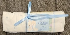Vintage 2000 Boys Flannel Receiving Blanket Precious Moments Baby Collection New