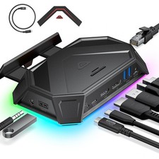 JSAUX RGB Docking Station for Steam Deck OLED /ROG Ally/Legion Go, 12-in-1 H...