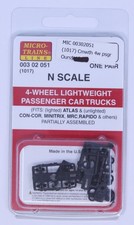 Micro-Trains 00302051 1017 N 4-Wheel Lightweight Passenger Car Trucks