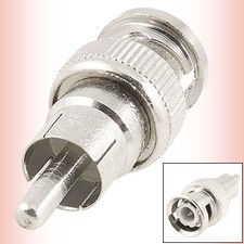 2 Pcs BNC Male to RCA Male RF Coaxial Connector Adapter for CCTV
