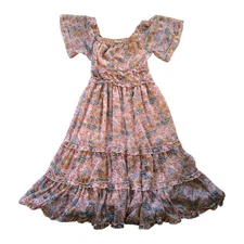 Love the Label x Anthropologie Sz M Waterlily Print Off Shoulder Dress