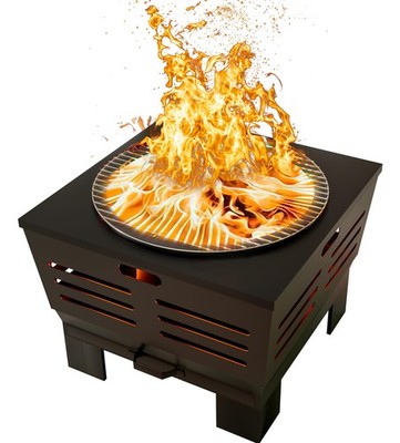Fire Pit with Stand,Smokeless Wood Burning Firepit with Ash Pan,Portable Outd...