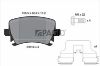 Bremsbelagsatz BremsklöTze FüR VW Golf V 1K1 5K1 Touran 1T1 1T2 3C5 365