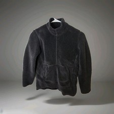 NIKE YOGA MENS Small SHERPA FLEECE PULLOVER LOOSE FIT 1/2 BUTTON SWEATSHIRT