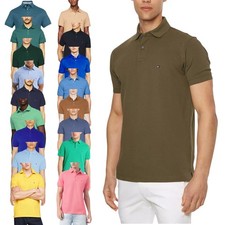 Image of Tommy Hilfiger Mens Polo Shirts1985 Regular Fit Pullover Short Sleeve Top Tee