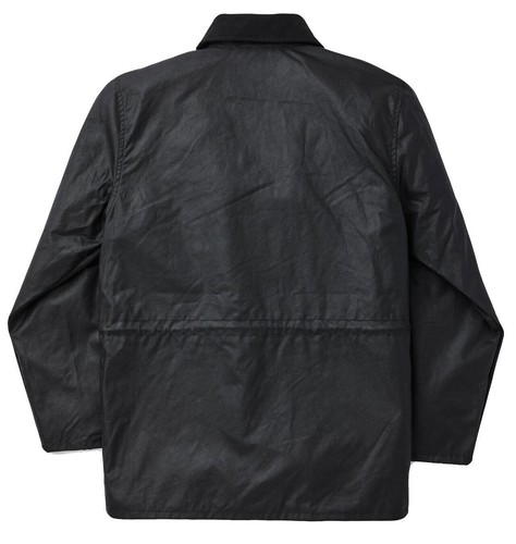 Filson Cover Tissu Mile Marker Manteau Noir Coton Ciré Veste de Pluie XXL 2XL Neuf avec étiquette - Photo 3/8