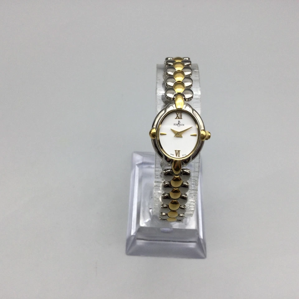 Reloj Berenger Mujer 18mm Plata Oro Dos Tonos Batería Nueva 6" Foto 2 de 4