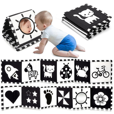 URMYWO Black & White Kontrastbuch - Babybuch - Schwarz Weiß Doppelseitig Baby St