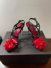 Dolce & Gabbana Black Strappy Sandals 38.5