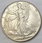 1946 Walking Liberty Half Dollar - 90% Silver in circulated, ungraded - Details