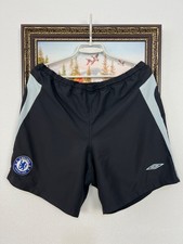 Vintage Umbro Chelsea Football Shorts Soccer Black Track Mens Rare Hype Size M