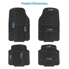 Heavy Duty Durable PVC Drive Car Floor Mat Grooves Design Anti-Slip Nibs Backing