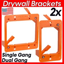 2 Pack Low Voltage Mounting Bracket Single/Dual Gang Drywall Wall Plates Mount