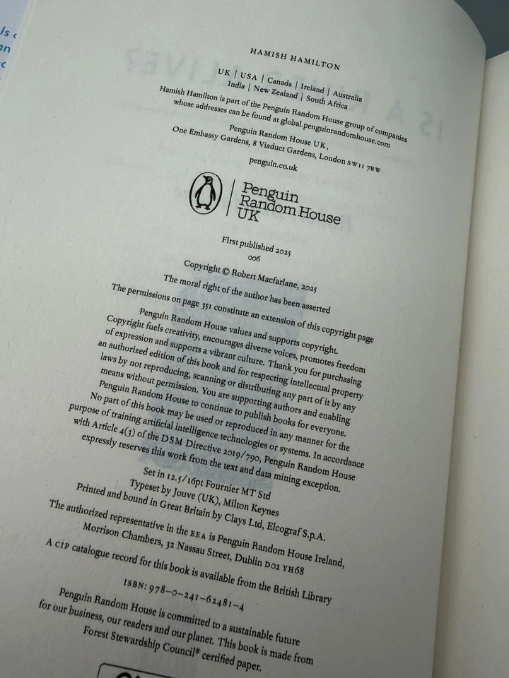 SIGNED - Is a River Alive? By Robert Macfarlane New HB FREE GIFTBAG & PIN BADGE - Image 4 of 4