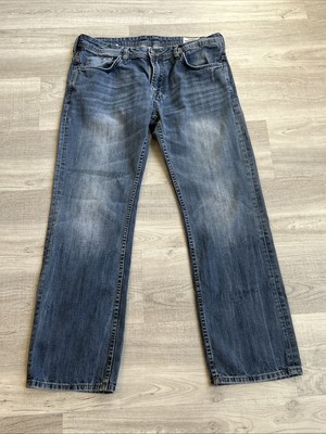 Driven Basic Straight Mens Med Wash Stretch Denim Mid Rise 36x32 Jeans Mid Rise