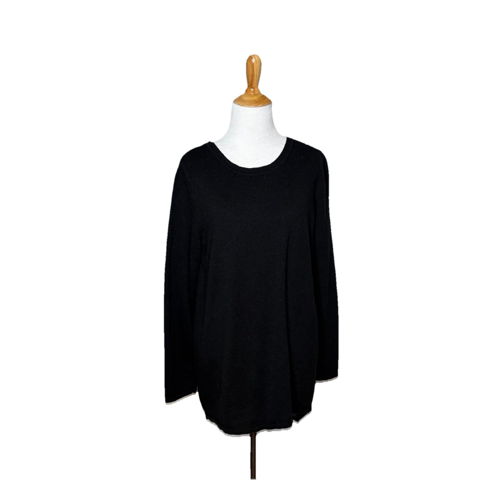 Soft Surroundings Black  Split Back Sheer Panel S… - image 1