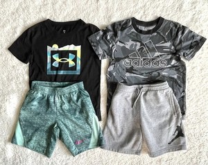 Kids Boys Lot ( 5-6 ) Nike Adidas Under Armour Jordan T-Shirts Athletic Shorts