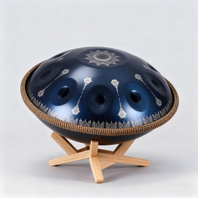 10 Noten Handpan 440 Hz Stahlzunge BLUE Schlagzeug-Percussion-Instrument Drum