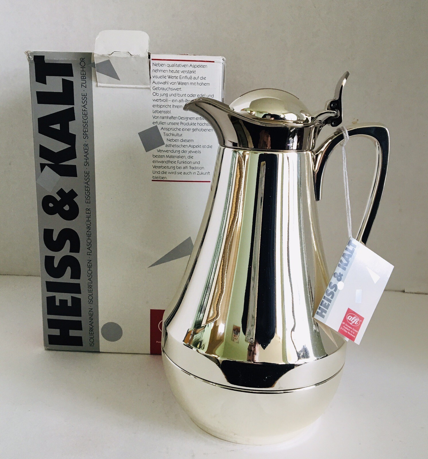 Alfi Heiss & Kalt Isolierkanne Saphir 1854 Thermal Vacuum Jug Stainless