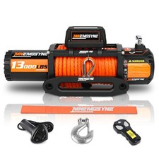 Electric Winch 13000lbs Synthetic Rope 12v Towing Trailer 4wd Jeep Truck Offroad