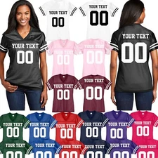 Customized Jersey Mesh WOMEN Personalized Football Jersey Super Bowl Name Number