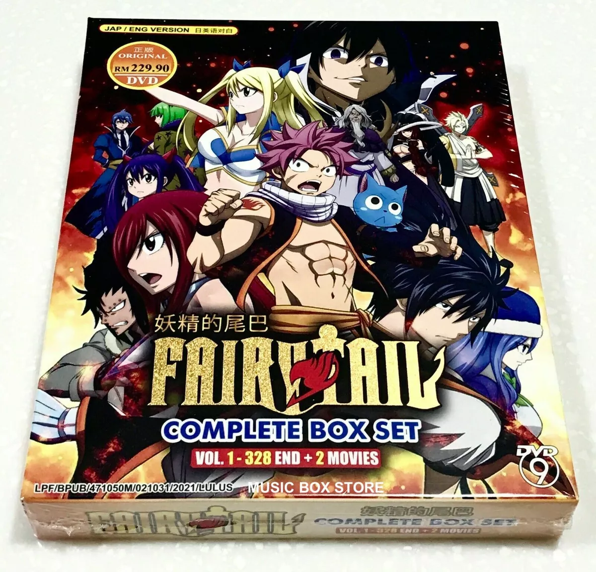 Anime DVD Fairy Tail Complete Series TV Vol.1-328 End + 2 Movies