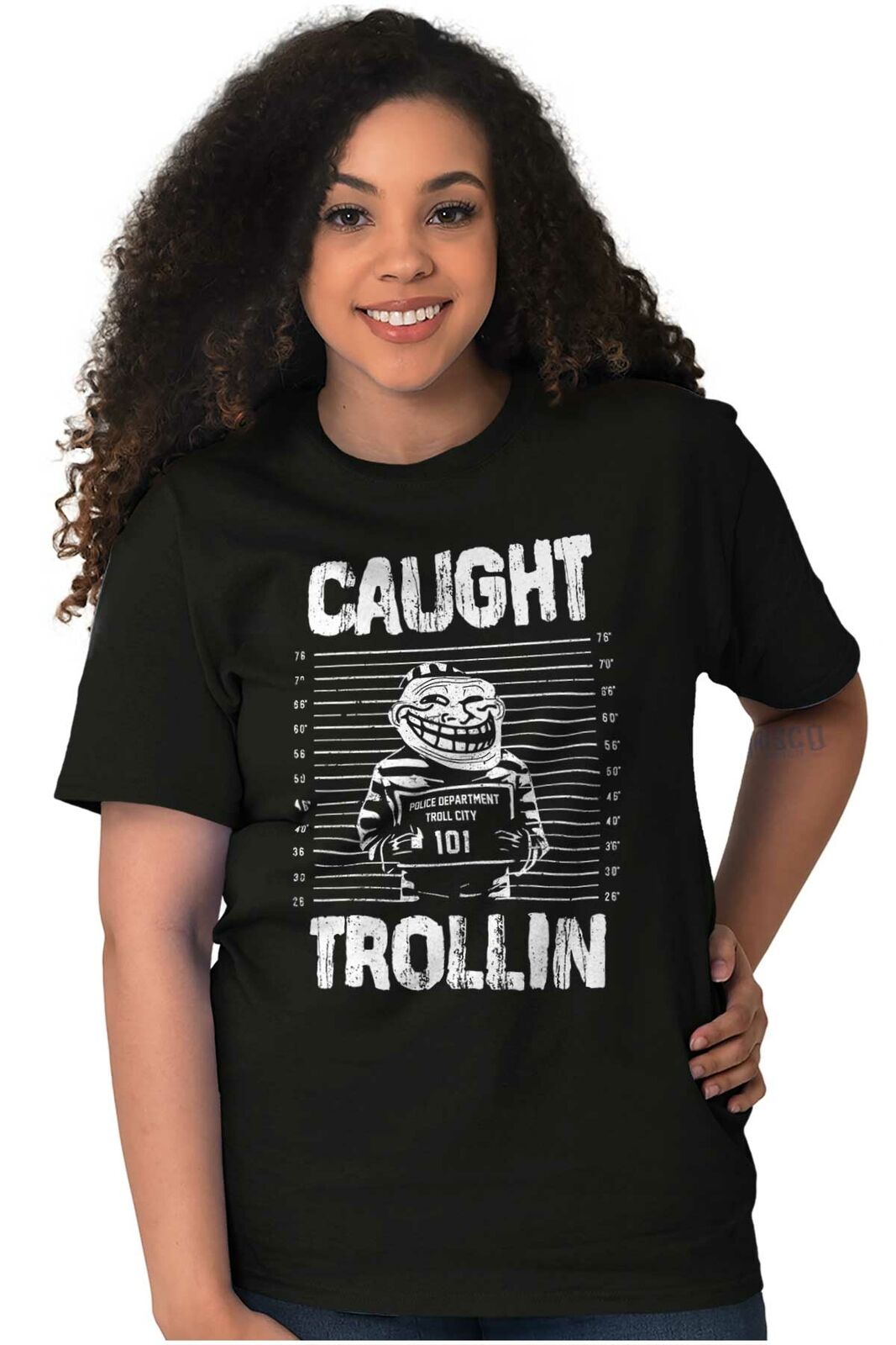 Troll Face Smiley Internet Funny Meme Gift Womens or Mens Crewneck T Shirt  Tee