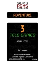 Atari 2600/Sears Tele-Games Replacement Label -  Adventure