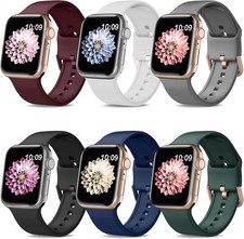 Apple I-Watch Compatible Band 38mm 40mm 41mm Sport Bands 6 Pk S5 S6 S7 S8 S9 S10