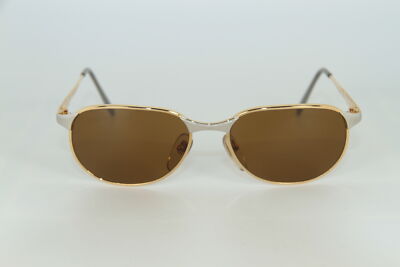 Vintage VUARNET 041 Metal Gold & Silver Sunglasses PX2000 Mineral Lens