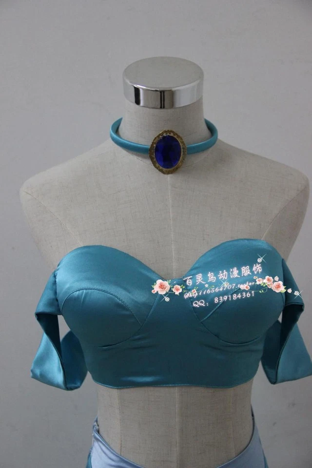 Lamp of Aladdin Jasmine Princess Dress Made Cosplay Costume - Image 4 of 4