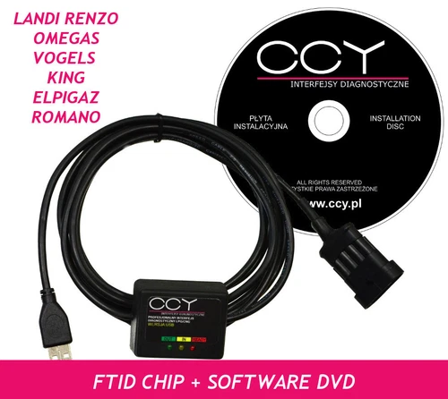 LANDI RENZO OMEGAS VOGELS LPG GPL CNG Diagnose Interface USB MIT SOFTWARE CCY