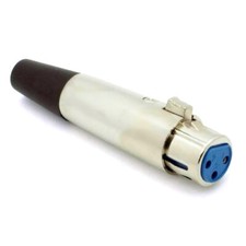 XLR 3-Pin Female Audio Cable Connector Snake Plug Solder Mic Microphone Silver