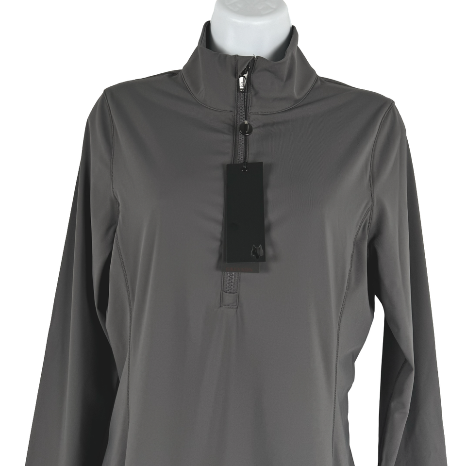 Greyson Hera Dress Medium Golf Tennis Anthracite Zip Long Sleeve NWT DR