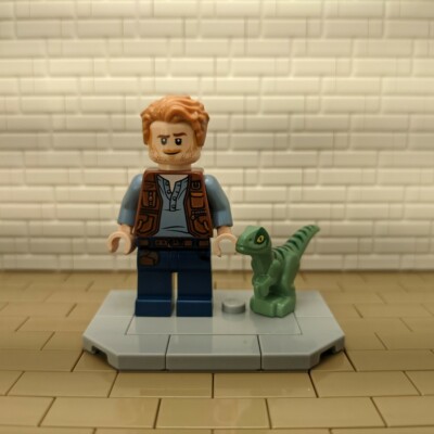 New LEGO Jurassic World Owen Grady and Blue Minifigure Fallen Kingdom eBay