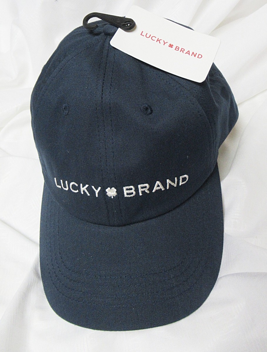 Lucky Brand Embroidered Logo Baseball Cap Size Adjustable Navy
