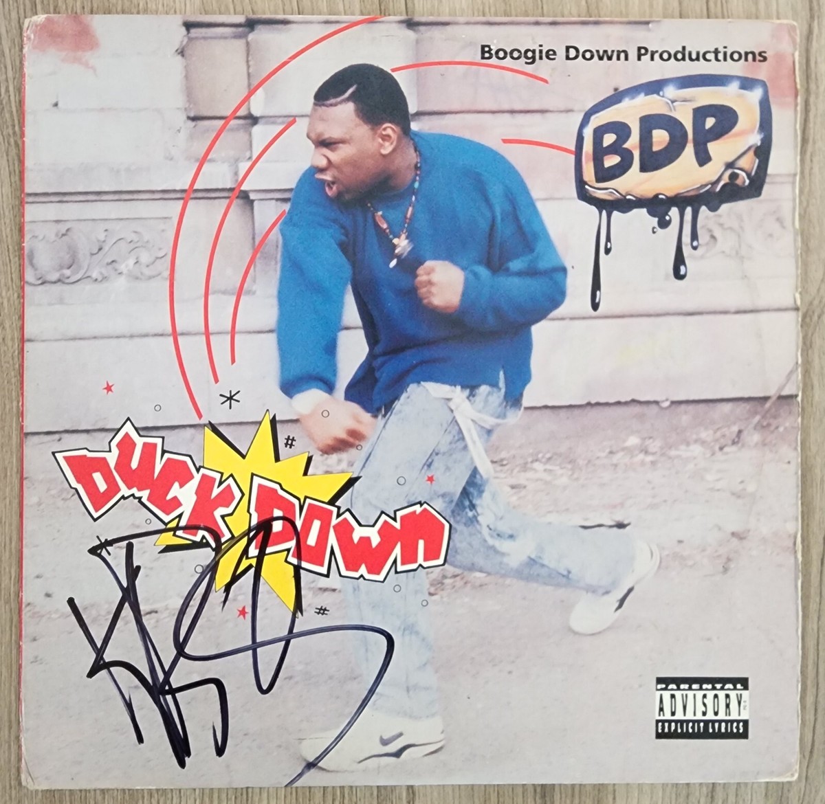 KRS-One Signed Duck Down 12