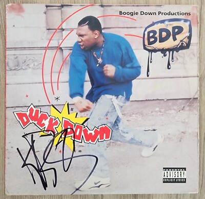 KRS-One Signed Duck Down 12