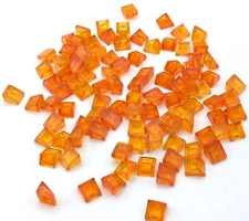 LEGO LOT OF 100 TRANSPARENT ORANGE 1 X 1 SLANTED TILE PARTS LIGHT PIECES