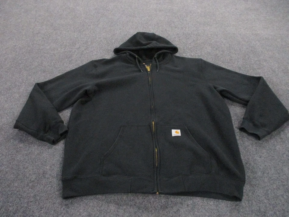 Carhartt 夹克成人 XL 黑色原装户外口袋工作服部队男式 — 第 2/4 张图片