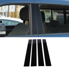 For 2019-2024 Dodge RAM 1500 Black Look Window Pillar Posts Sticker Trim 4PCS